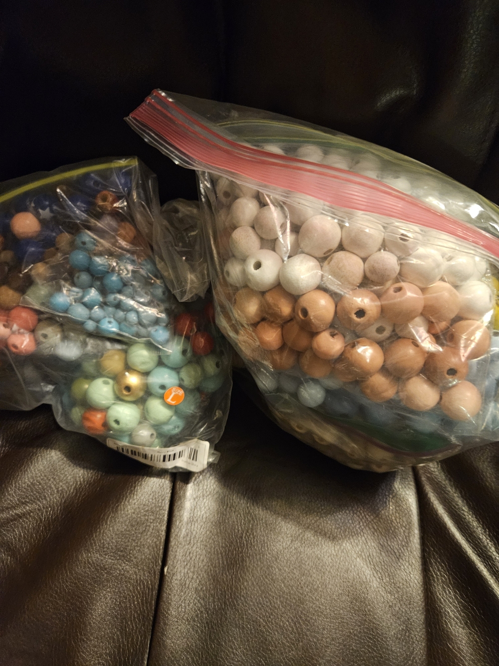Mixed Color Wooden Bead Assortment for Kids Jewelry Crafts